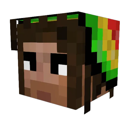 LegendMP Minecraft avatar head, 3D render