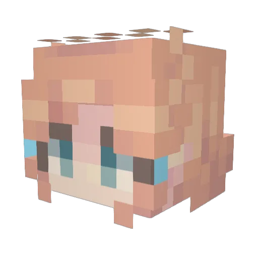 LegendOfLatte Minecraft avatar head, 3D render
