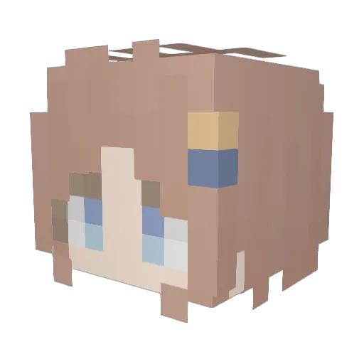 LegendRCBQAQ Minecraft avatar head, 3D render