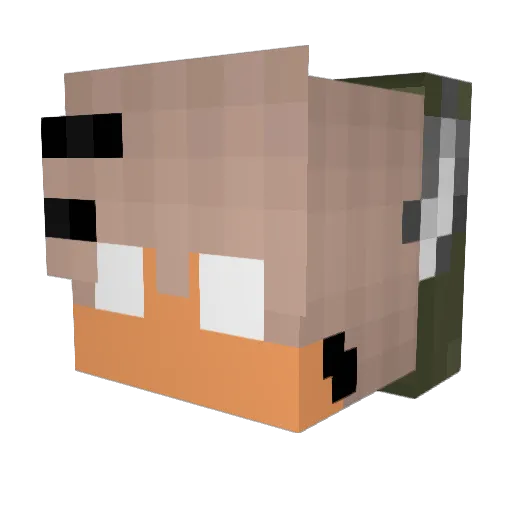 LegendThunder Minecraft avatar head, 3D render
