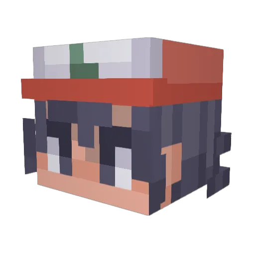 LegendV12 Minecraft avatar head, 3D render