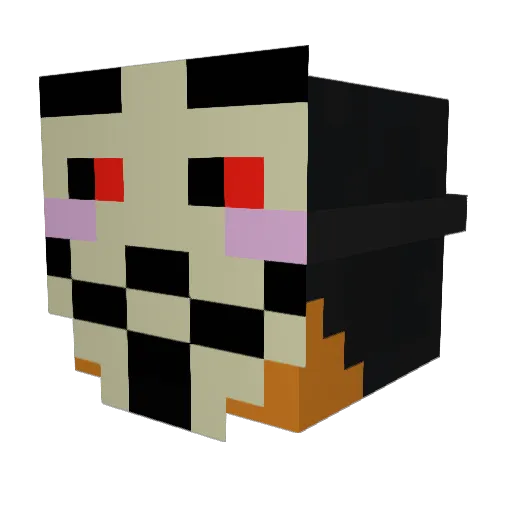 Legend_Good Minecraft avatar head, 3D render