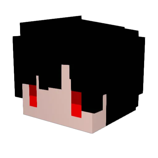 Legend_White Minecraft avatar head, 3D render
