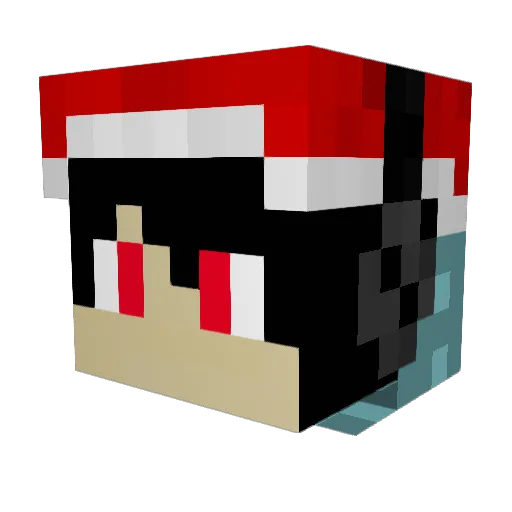 Legendary135 Minecraft avatar head, 3D render