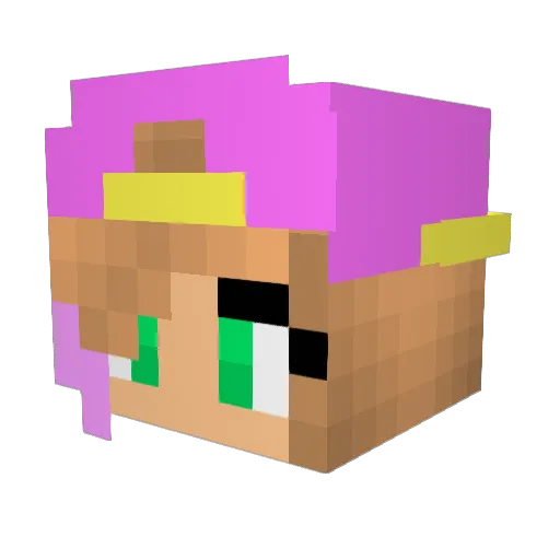 LegendaryBees Minecraft avatar head, 3D render