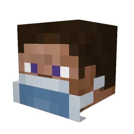 LegendaryClutch Minecraft avatar head, 3D render