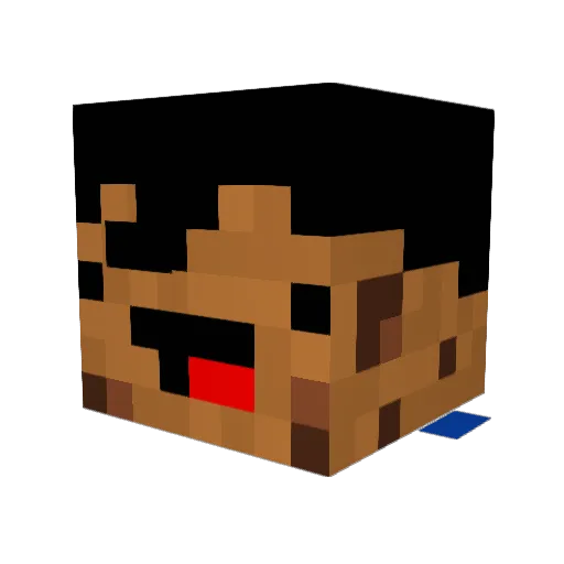 LegendaryCookie Minecraft avatar head, 3D render