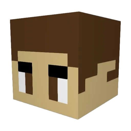 LegendaryDice69 Minecraft avatar head, 3D render