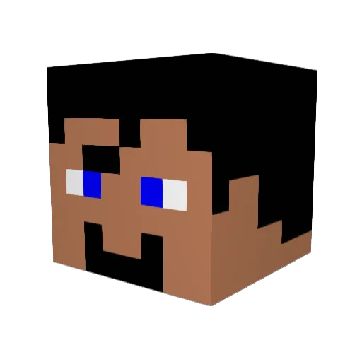 LegendaryRama Minecraft avatar head, 3D render