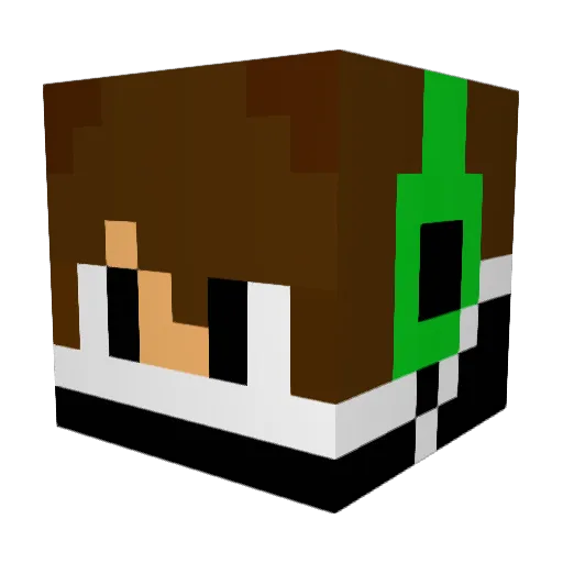 LegendaryShark1 Minecraft avatar head, 3D render