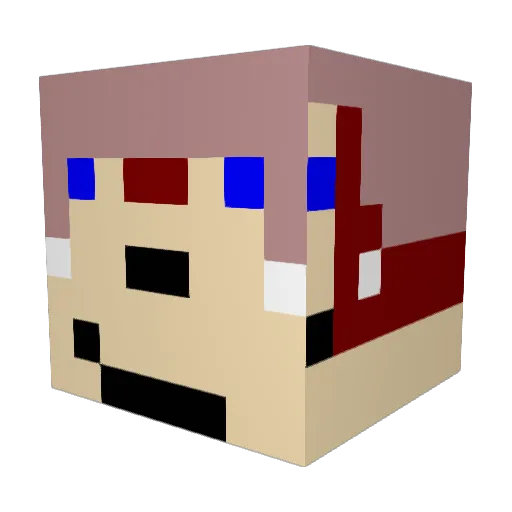 LegendaryX5 Minecraft avatar head, 3D render