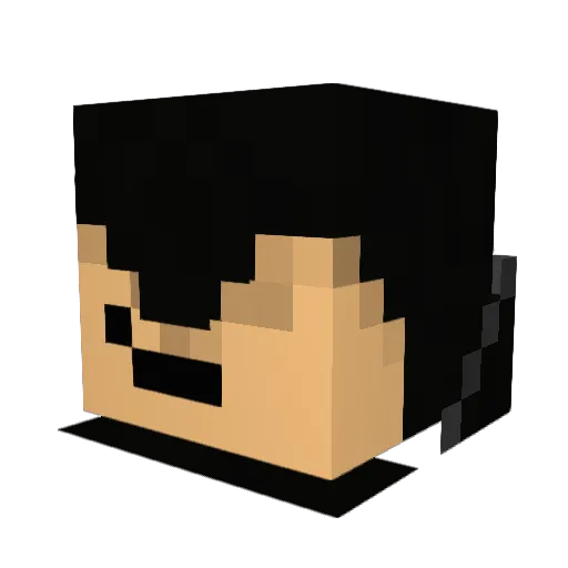 Legendaryflame Minecraft avatar head, 3D render