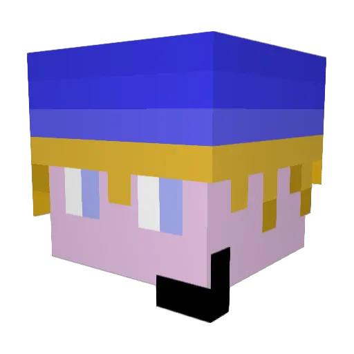 Legendencast Minecraft avatar head, 3D render