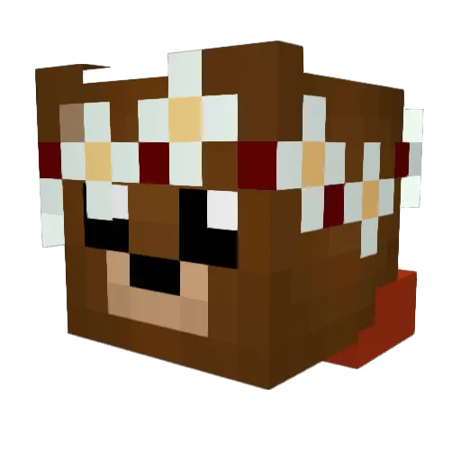 Legendenkek Minecraft avatar head, 3D render