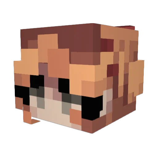 Legendhero Minecraft avatar head, 3D render