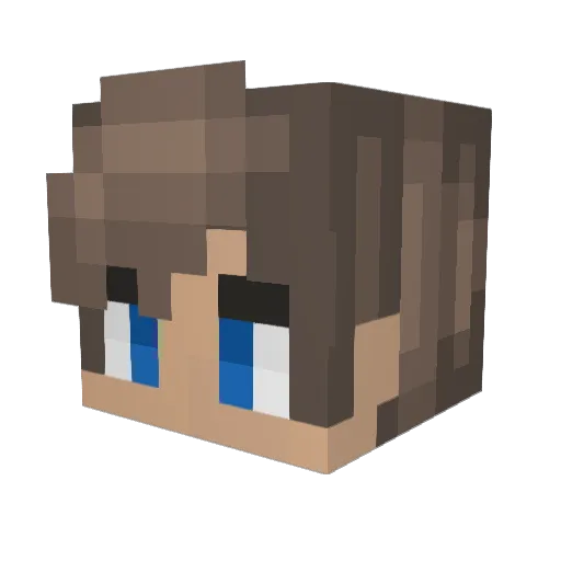 Legendnzz Minecraft avatar head, 3D render