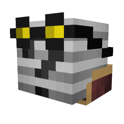 LegendofRandom Minecraft avatar head, 3D render
