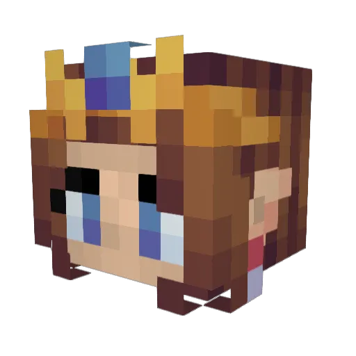 Legendofmaxine Minecraft avatar head, 3D render