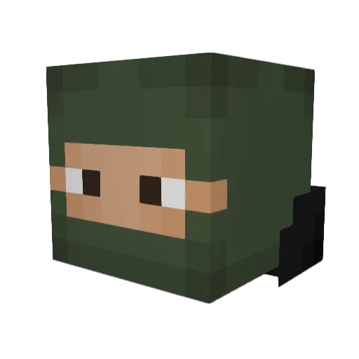 Legendroad Minecraft avatar head, 3D render