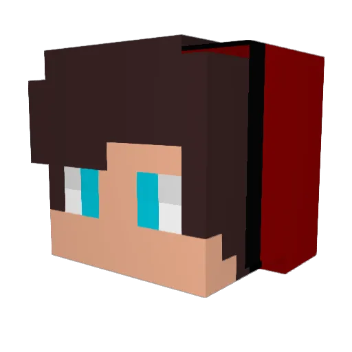 LegendsNeko Minecraft avatar head, 3D render