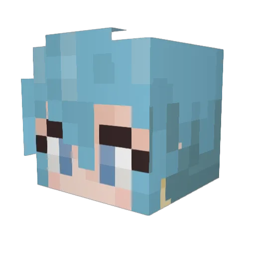 LegendsNeverDie_ Minecraft avatar head, 3D render