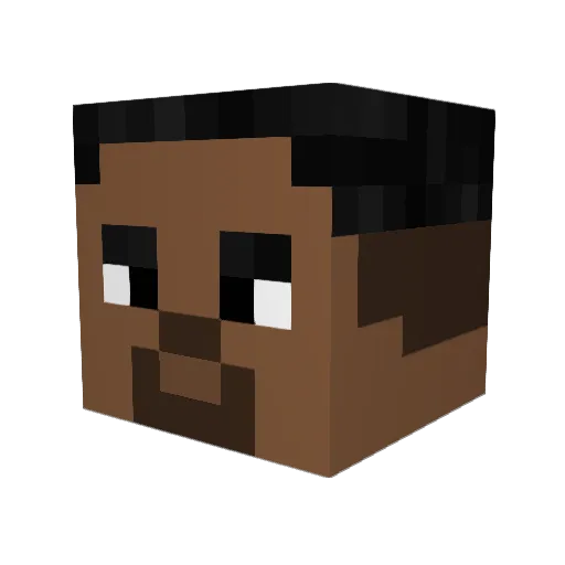 Legenze Minecraft avatar head, 3D render