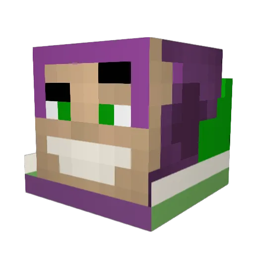 Legexd Minecraft avatar head, 3D render