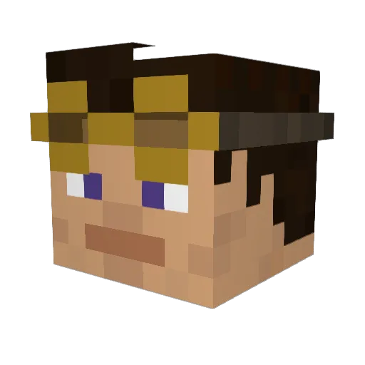 Legged_MacQueen Minecraft avatar head, 3D render