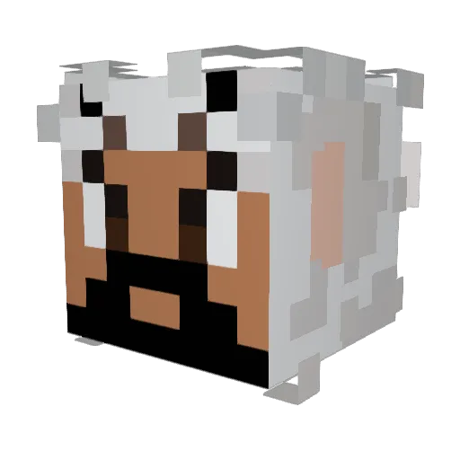 Leggui Minecraft avatar head, 3D render