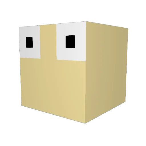 Leghoooo Minecraft avatar head, 3D render