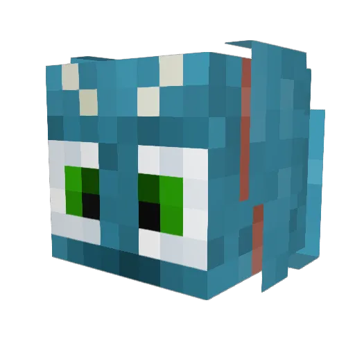 LegibleParrot Minecraft avatar head, 3D render