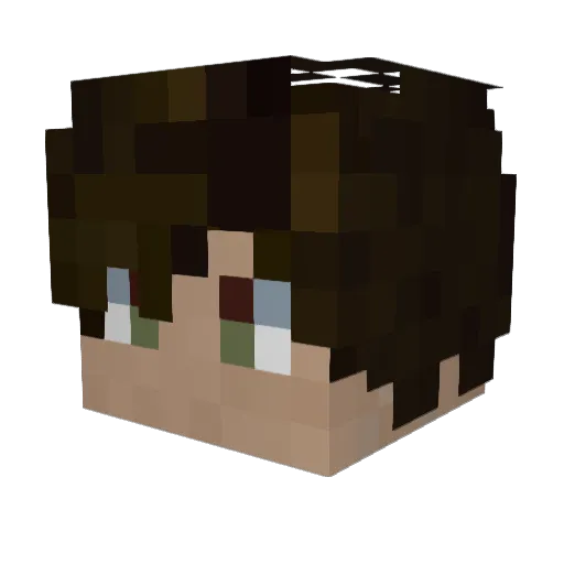 LegibleSine Minecraft avatar head, 3D render