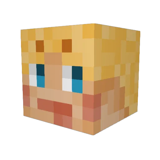 LegitAlien Minecraft avatar head, 3D render