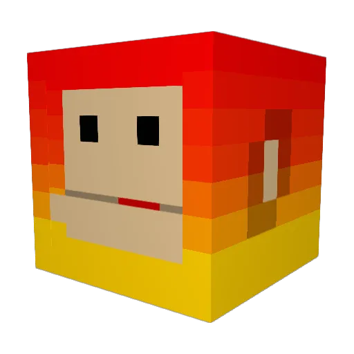 LegitArhip Minecraft avatar head, 3D render