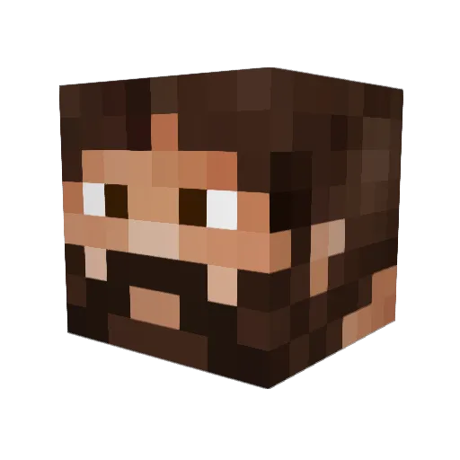 LegitCricket Minecraft avatar head, 3D render