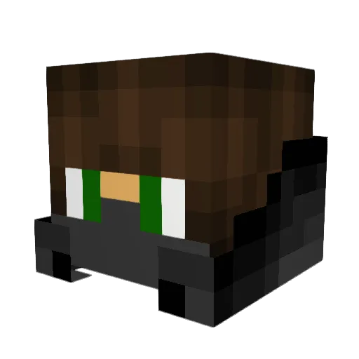 LegitFrogGaming Minecraft avatar head, 3D render