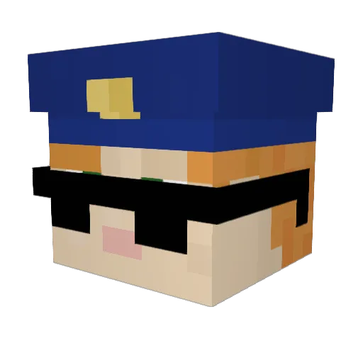 LegitGawik Minecraft avatar head, 3D render