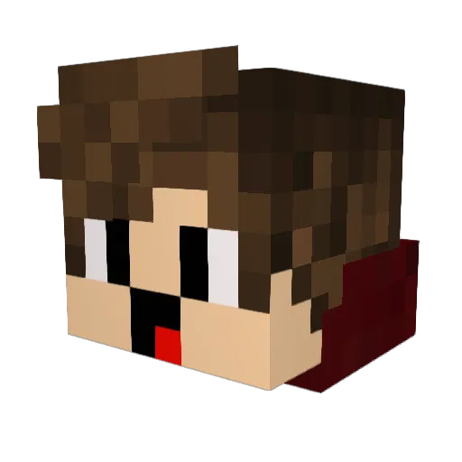 LegitHacksBro Minecraft avatar head, 3D render