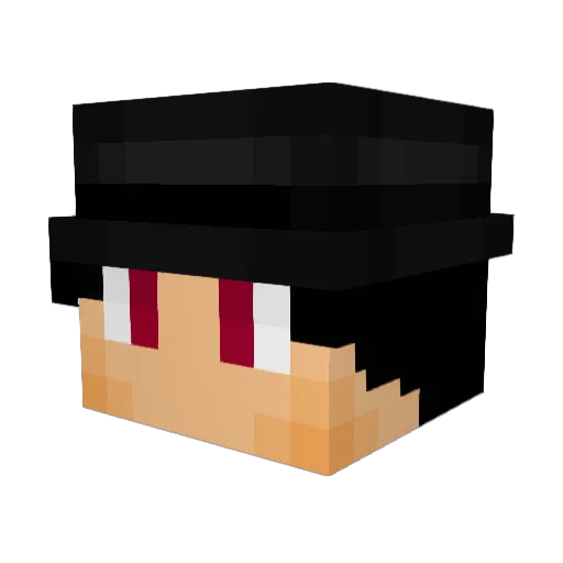 LegitHits_ Minecraft avatar head, 3D render