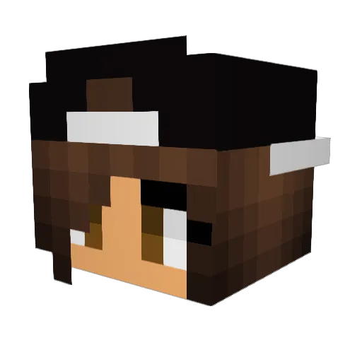 LegitLena Minecraft avatar head, 3D render