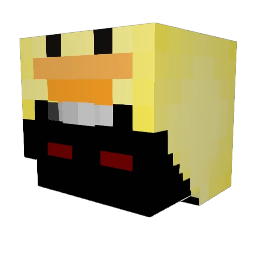 LegitMinecraft Minecraft avatar head, 3D render