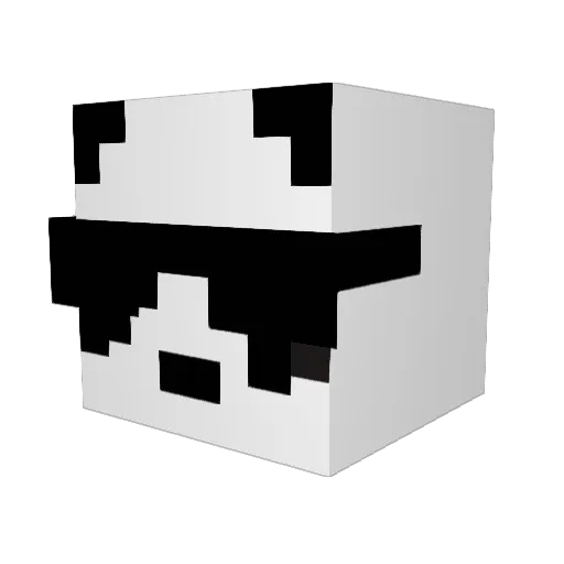 LegitPanda67 Minecraft avatar head, 3D render