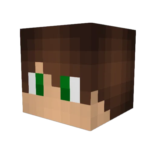 LegitPig12 Minecraft avatar head, 3D render
