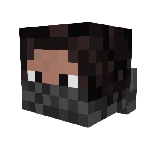 LegitPl4y3r Minecraft avatar head, 3D render