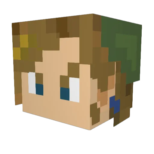 LegitReach Minecraft avatar head, 3D render