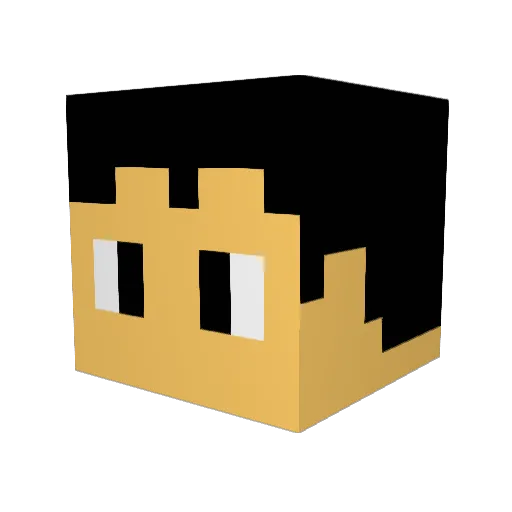 LegitTec Minecraft avatar head, 3D render