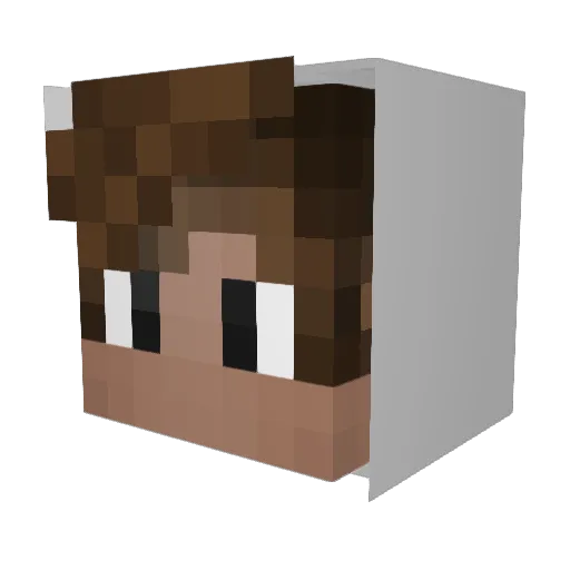 LegitThunder Minecraft avatar head, 3D render