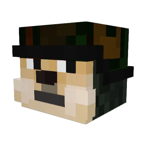 Legit_Commie Minecraft avatar head, 3D render