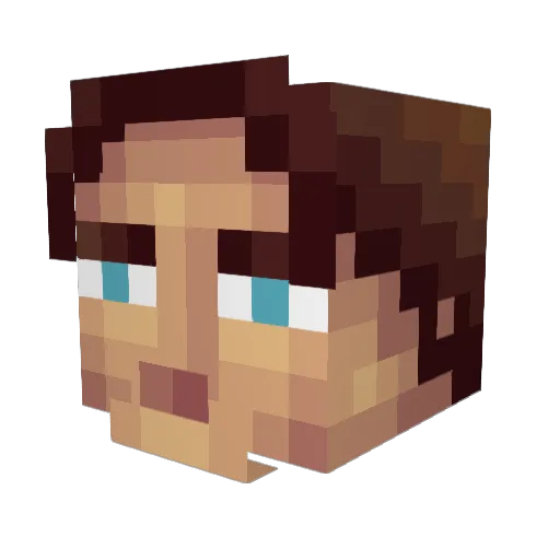 Legitunderdogz Minecraft avatar head, 3D render