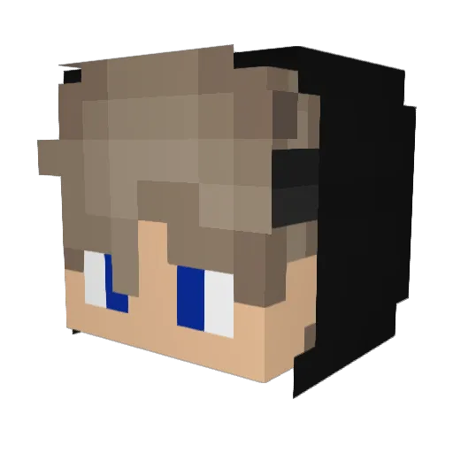 Leglon_ Minecraft avatar head, 3D render
